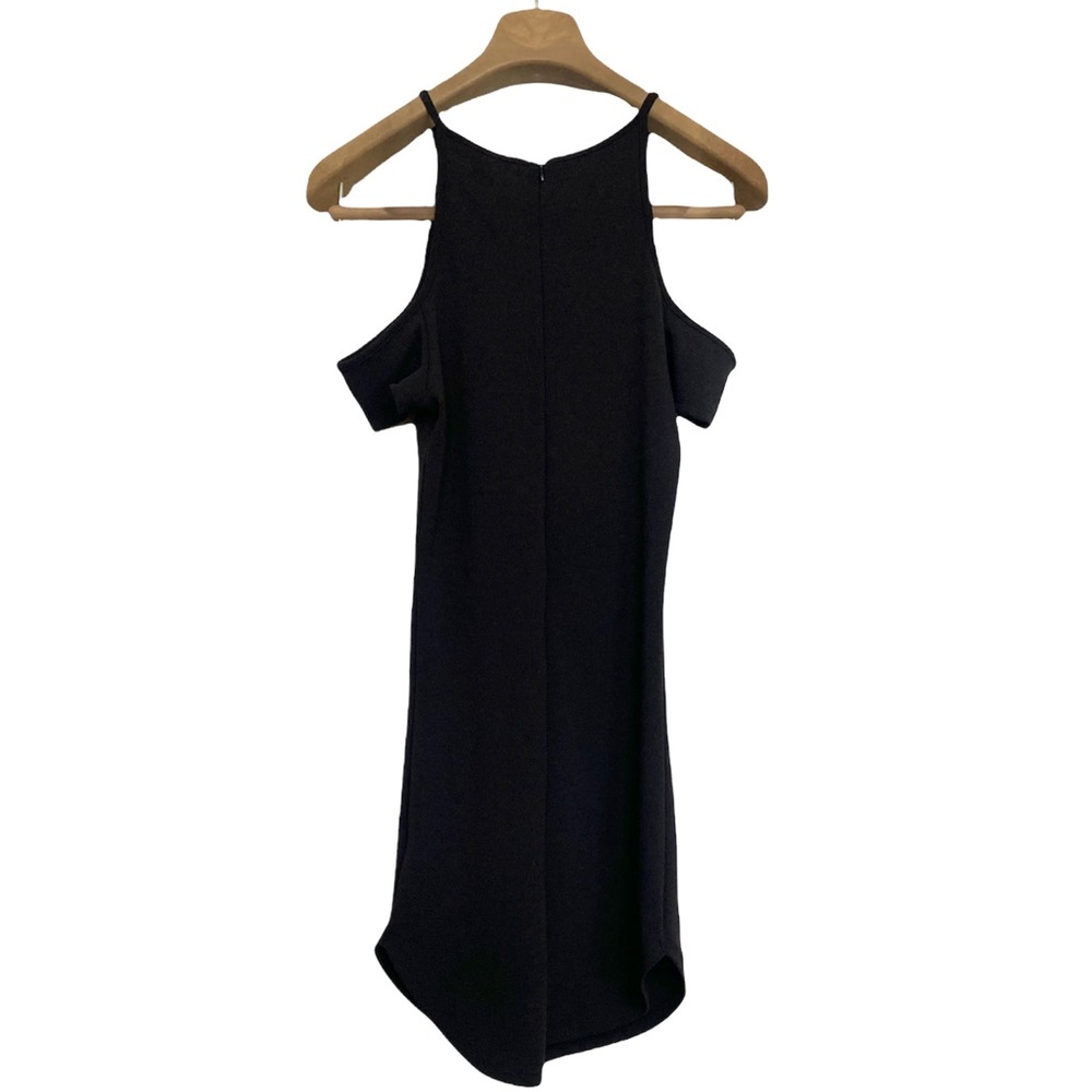 SM•NWT•STREETWEAR SOCIETY•BLACK COLD SHOULDER BODYCON MIDI DRESS•